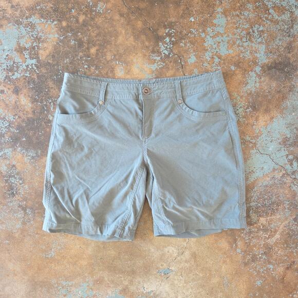 Kuhl Women's Trekr Shorts Size 8 Gray Hiking Outdoor 7" Inseam Pockets Stretch - Picture 1 of 9